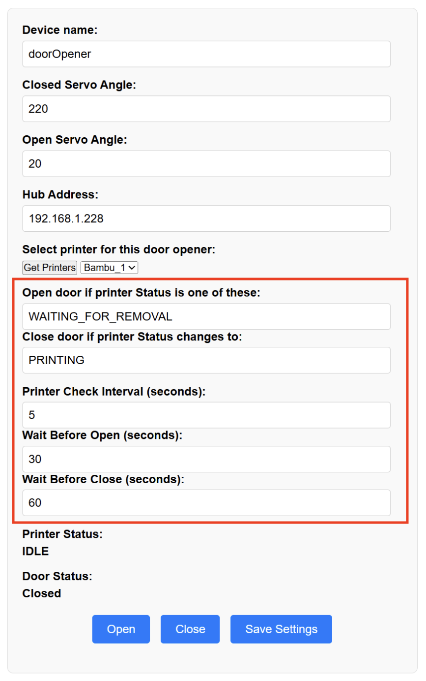 Additional Settings