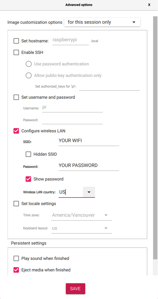 configure wifi