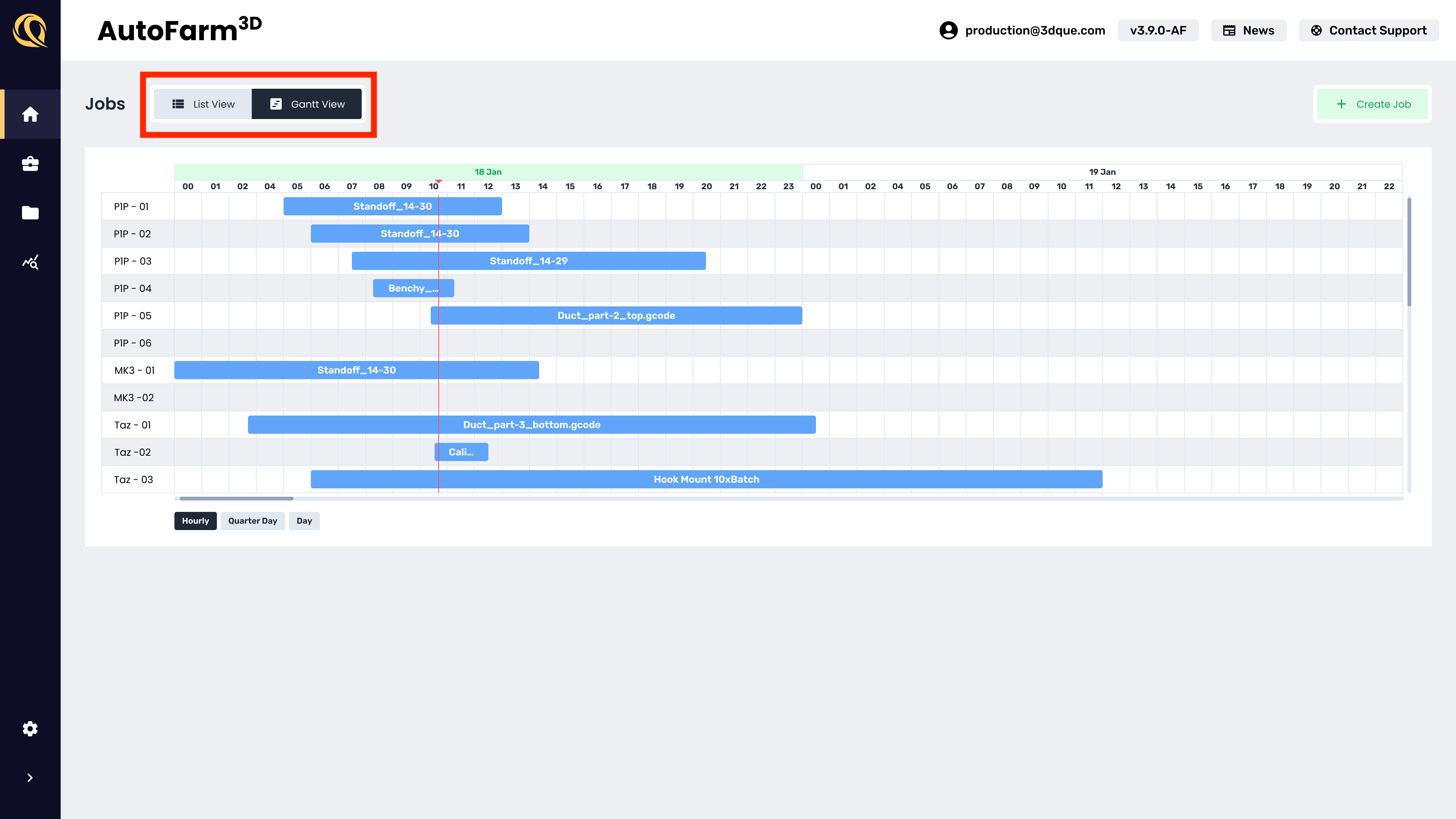 Gantt Toggle