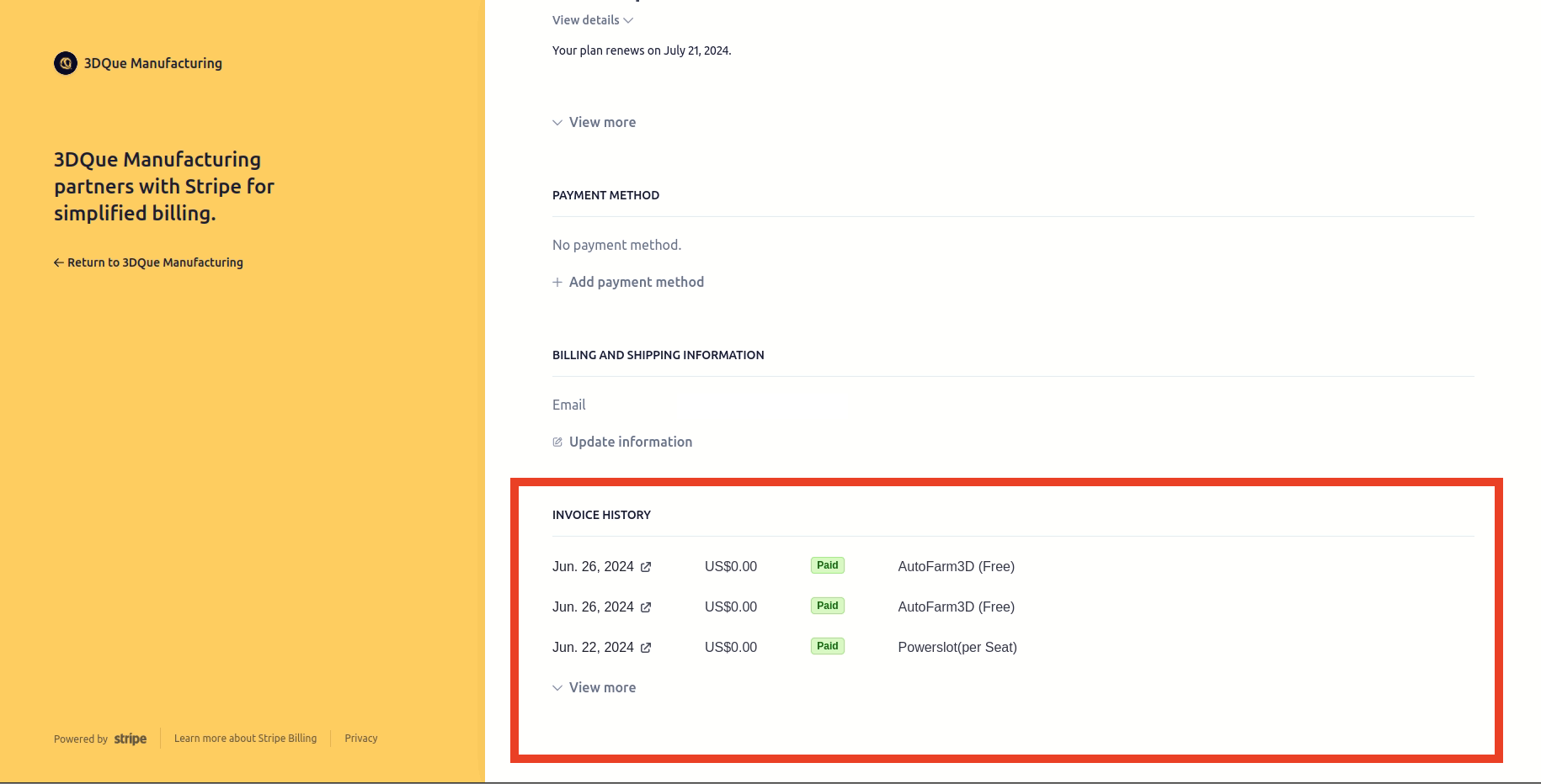 View Invoices