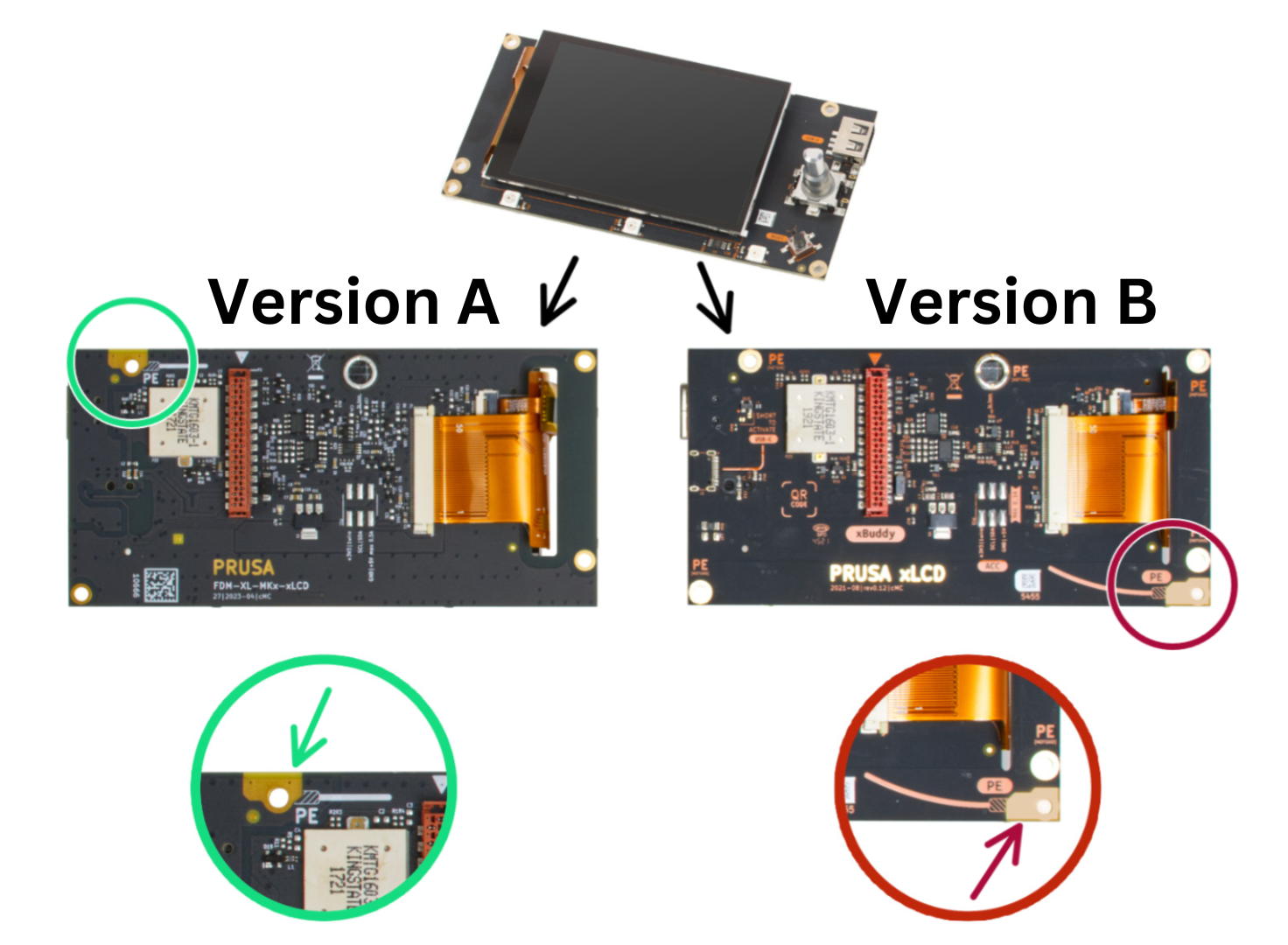 LCD Board Versions