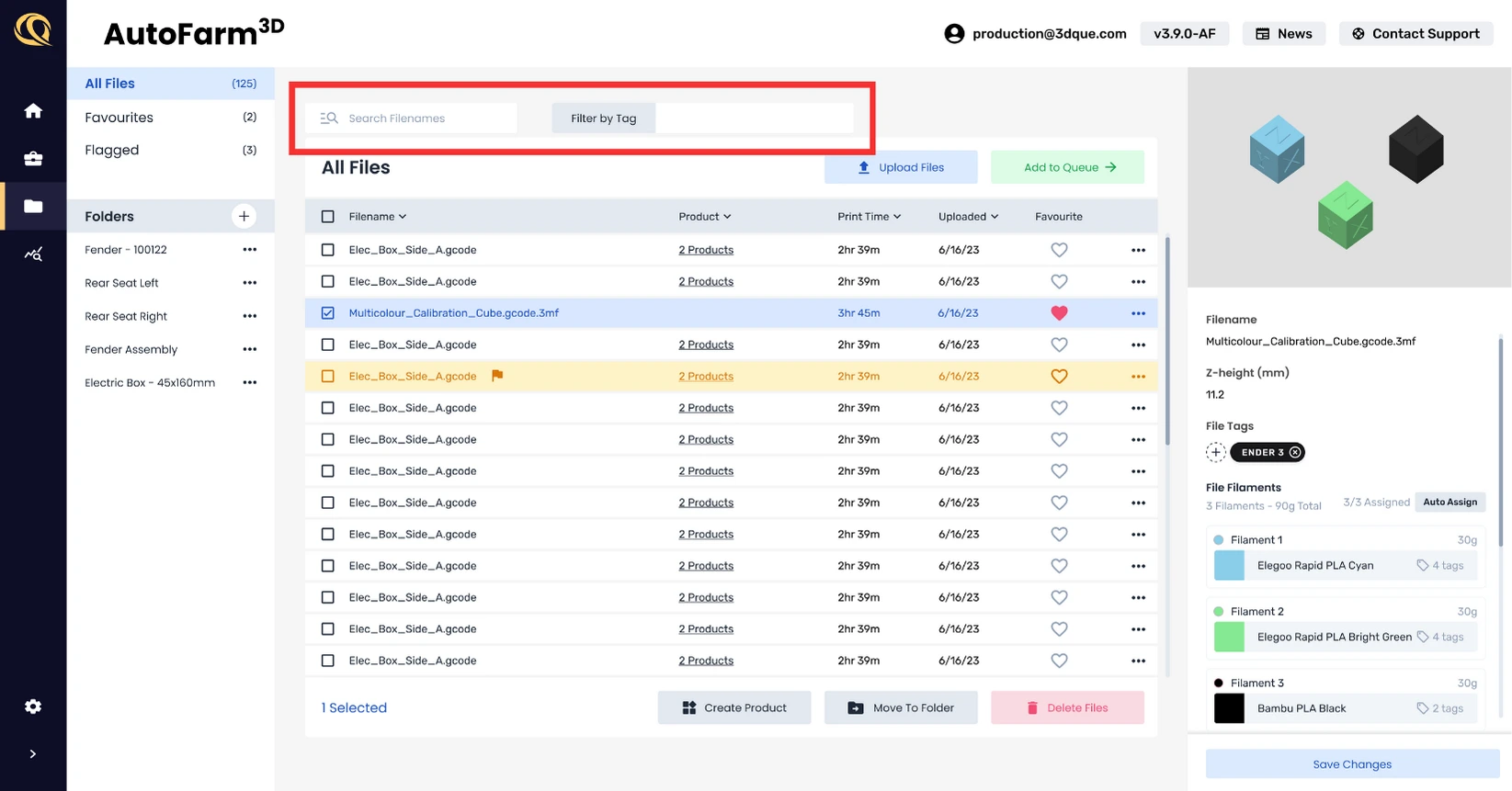 Files Search and Filter